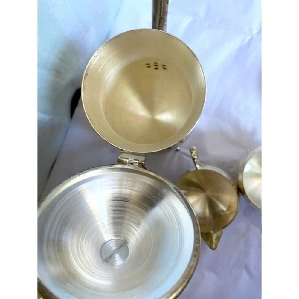 Vintage Leonard Co Silver-plated 3 Piece Coffee/Tea Pot Sugar Creamer Set